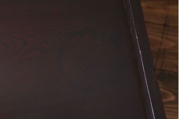 アンティーク家具　古民具・骨董　明治〜大正期　総欅材のアンティーク座机(両袖机)