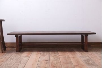 アンティーク家具　 和製アンティーク　古い木製のシンプルなローテーブル(センターテーブル)