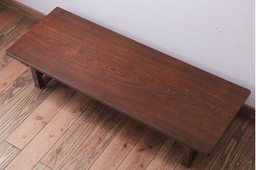 アンティーク家具　 和製アンティーク　古い木製のシンプルなローテーブル(センターテーブル)