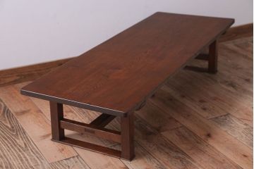 アンティーク家具　 和製アンティーク　古い木製のシンプルなローテーブル(センターテーブル)