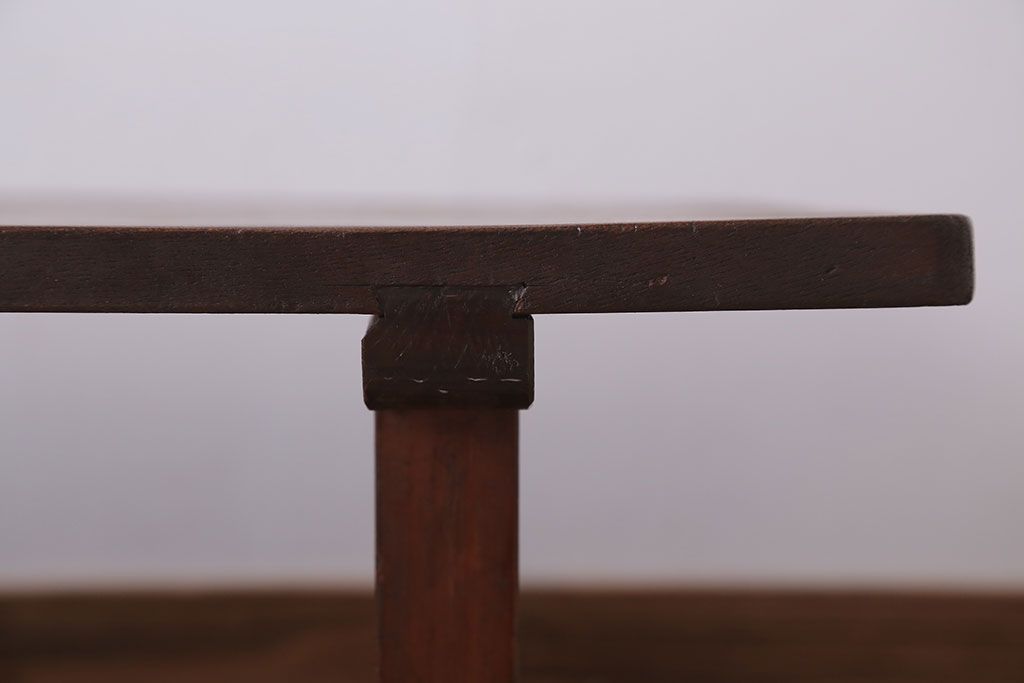 アンティーク家具　 和製アンティーク　古い木製のシンプルなローテーブル(センターテーブル)