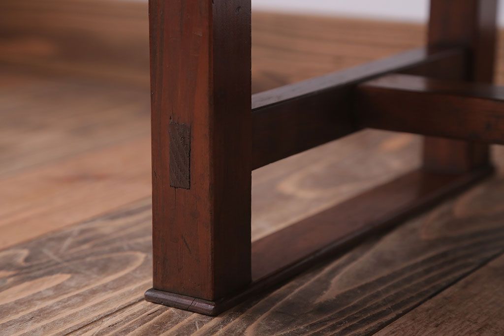 アンティーク家具　 和製アンティーク　古い木製のシンプルなローテーブル(センターテーブル)