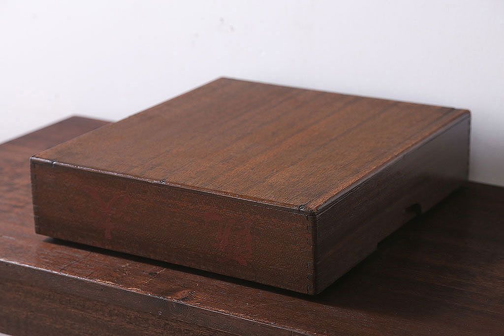 アンティーク雑貨　和製アンティーク　古い木製の決裁箱(木箱)