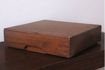 アンティーク雑貨　和製アンティーク　古い木製の決裁箱(木箱)