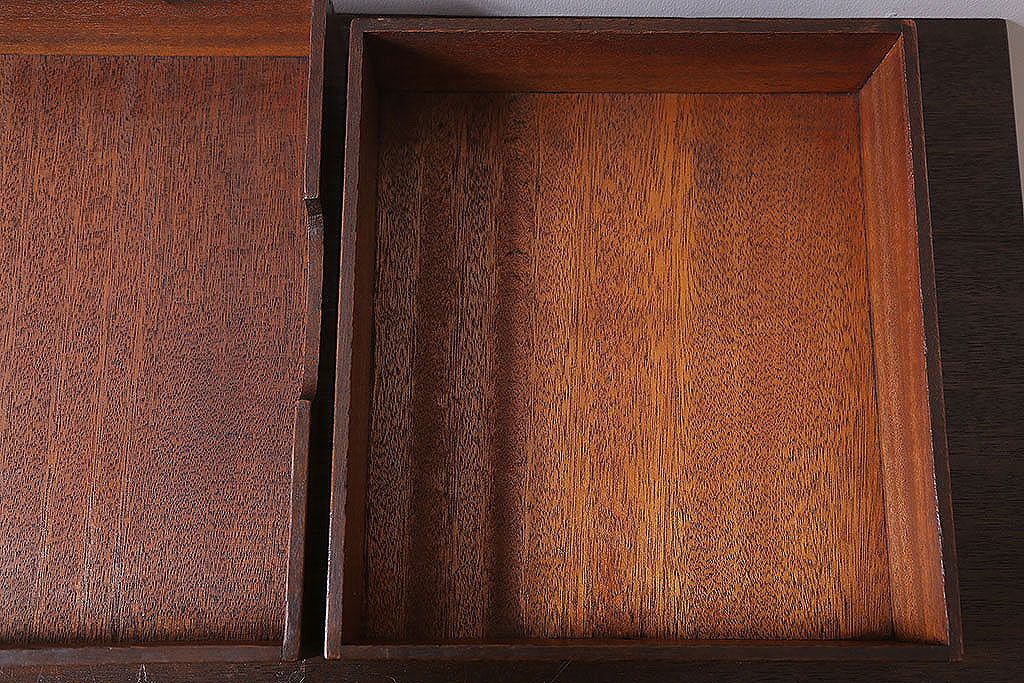 アンティーク雑貨　和製アンティーク　古い木製の決裁箱(木箱)