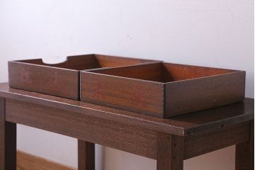 アンティーク雑貨　和製アンティーク　古い木製の決裁箱(木箱)