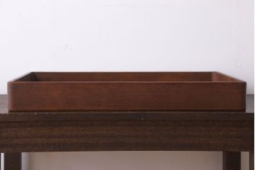 アンティーク雑貨　和製アンティーク　古い木製のレトロな衣装盆(お盆・トレー)(1)