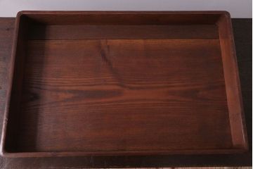 アンティーク雑貨　和製アンティーク　古い木製のレトロな衣装盆(お盆・トレー)(1)