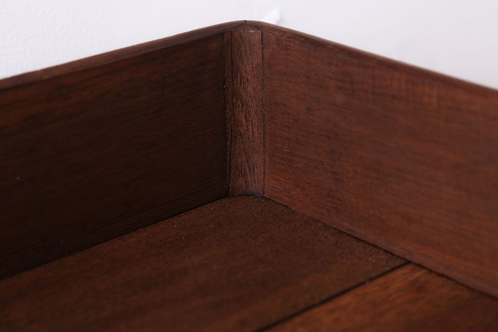 アンティーク雑貨　和製アンティーク　古い木製のレトロな衣装盆(お盆・トレー)(2)