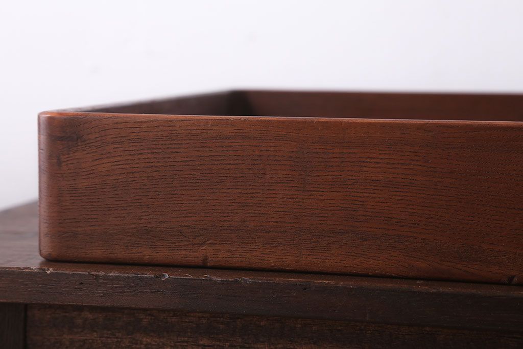 アンティーク雑貨　和製アンティーク　古い木製のレトロな衣装盆(お盆・トレー)(2)