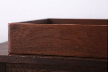 アンティーク雑貨　和製アンティーク　古い木製のレトロな衣装盆(お盆・トレー)(2)