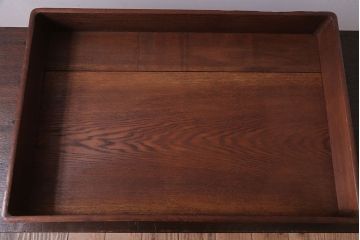 アンティーク雑貨　和製アンティーク　古い木製のレトロな衣装盆(お盆・トレー)(2)