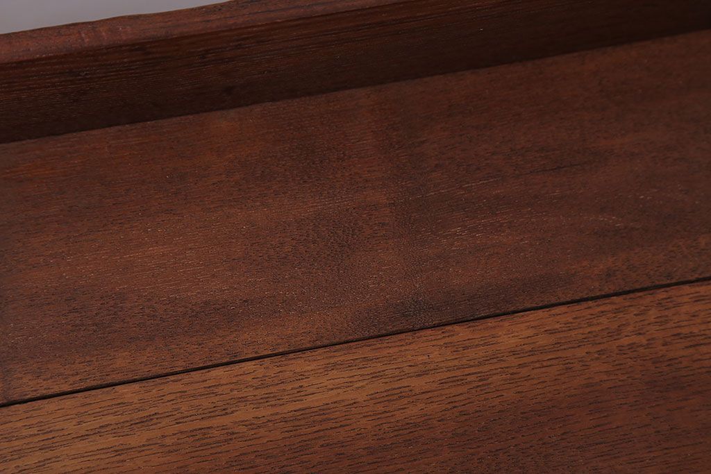 アンティーク雑貨　和製アンティーク　古い木製のレトロな衣装盆(お盆・トレー)(2)