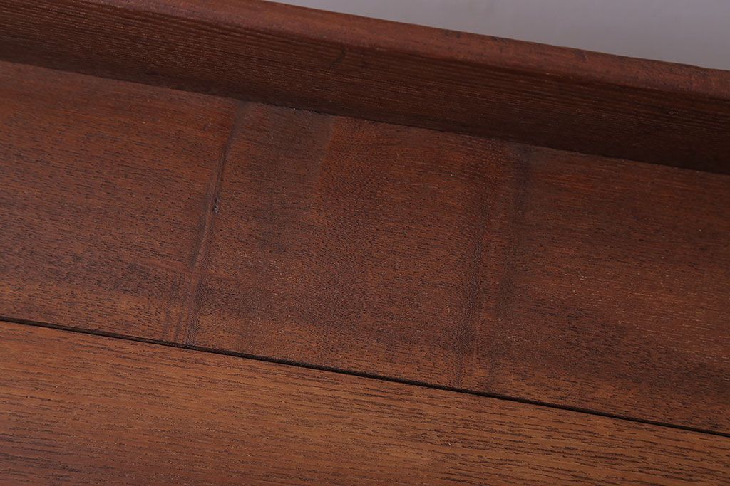 アンティーク雑貨　和製アンティーク　古い木製のレトロな衣装盆(お盆・トレー)(2)