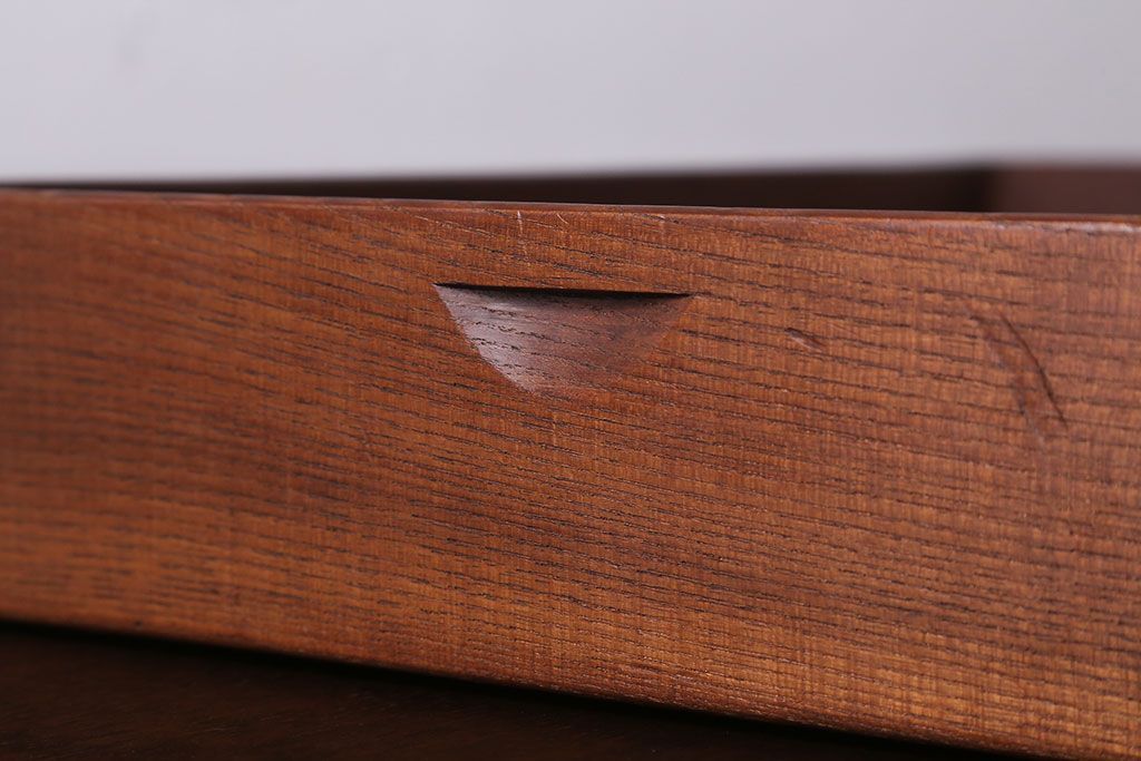 アンティーク雑貨　和製アンティーク　古い木製のレトロな衣装盆(お盆・トレー)(2)