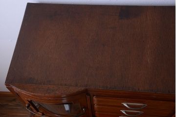 ヴィンテージ家具　ミッドセンチュリー　Rガラス入り!レトロなビンテージチェスト