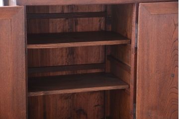 アンティーク家具　古民具・骨董　明治期　重厚な金具のアンティーク帳場箪笥