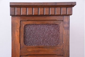 アンティーク家具　大正ロマン　当時物色ガラス入り!古いナラ材の上質なショーケース