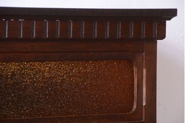 アンティーク家具　大正ロマン　当時物色ガラス入り!古いナラ材の上質なショーケース