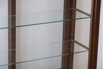 アンティーク家具　大正ロマン　当時物色ガラス入り!古いナラ材の上質なショーケース