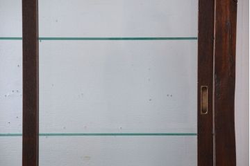 アンティーク家具　大正ロマン　当時物色ガラス入り!古いナラ材の上質なショーケース