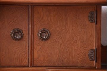 中古　民芸家具　上品な木味の屋久杉製収納棚