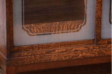 アンティーク家具　古民具・骨董　前面タモ材!上質なアンティーク角脚茶箪笥