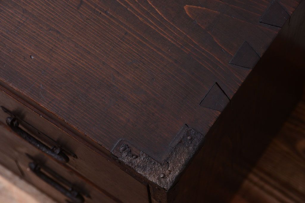 アンティーク家具　古民具・骨董　明治〜大正　古い木のアンティーク小箪笥