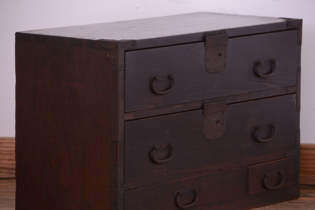 アンティーク家具　古民具・骨董　明治〜大正　古い木のアンティーク小箪笥