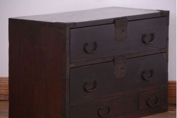 アンティーク家具　古民具・骨董　明治〜大正　古い木のアンティーク小箪笥