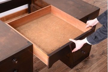 アンティーク家具　和製アンティーク　組み立て式!上品な両袖机