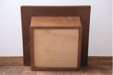 アンティーク雑貨　古民具・骨董　古い桑材製の高級角火鉢