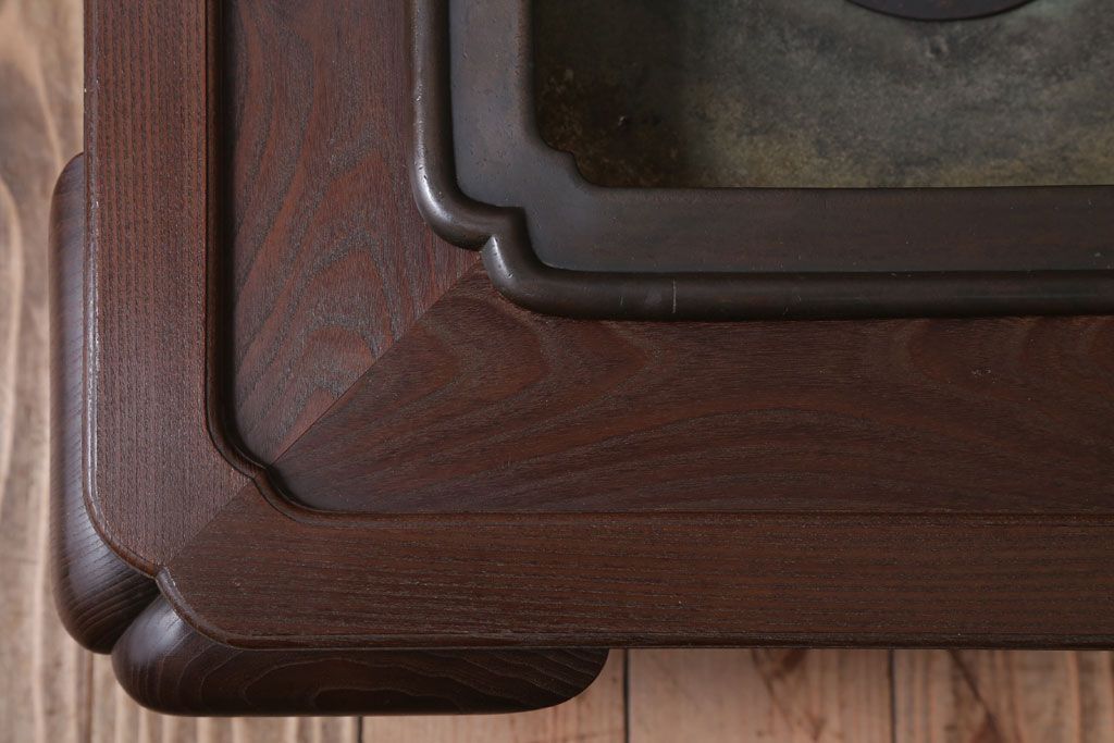 アンティーク雑貨　古民具・骨董　明治期　高級品!総桑材のアンティーク大名火鉢