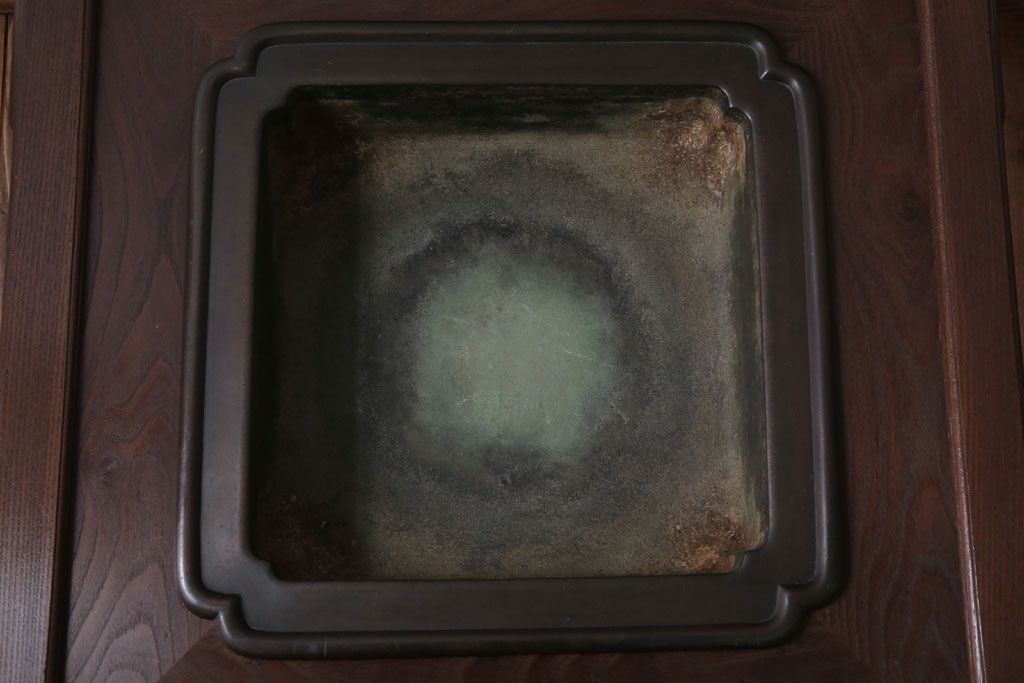 アンティーク雑貨　古民具・骨董　明治期　高級品!総桑材のアンティーク大名火鉢