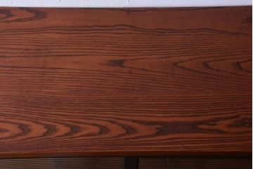 アンティーク家具　アンティークペイント　モールガラス戸の脚付きリメイク戸棚(収納棚)