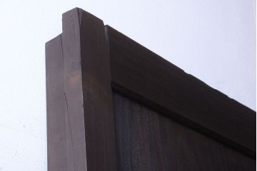 古民具・骨董　明治〜大正期　檜・欅材製のアンティーク蔵戸(玄関戸)