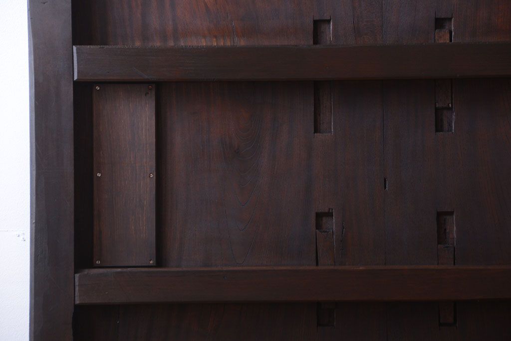古民具・骨董　明治〜大正期　檜・欅材製のアンティーク蔵戸(玄関戸)