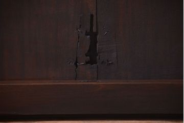 古民具・骨董　明治〜大正期　檜・欅材製のアンティーク蔵戸(玄関戸)