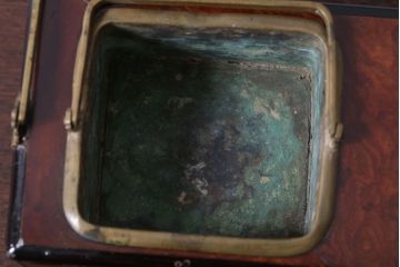 アンティーク雑貨　古民具・骨董　総欅!上品な透かし彫りの高級煙草盆