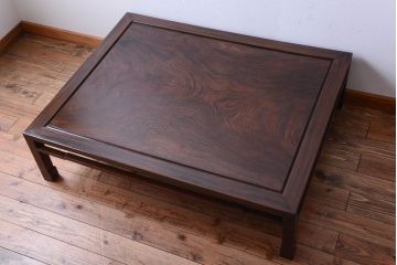 アンティーク雑貨　古民具・骨董　明治〜大正期　天板一枚板!総欅材の大ぶりな座卓