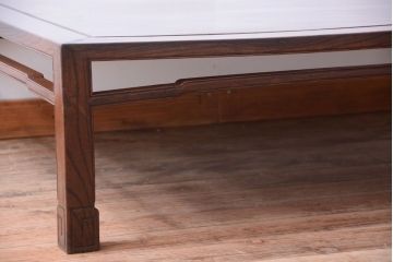 アンティーク雑貨　古民具・骨董　明治〜大正期　天板一枚板!総欅材の大ぶりな座卓