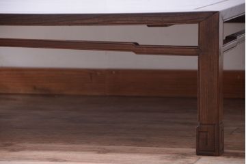 アンティーク雑貨　古民具・骨董　明治〜大正期　天板一枚板!総欅材の大ぶりな座卓