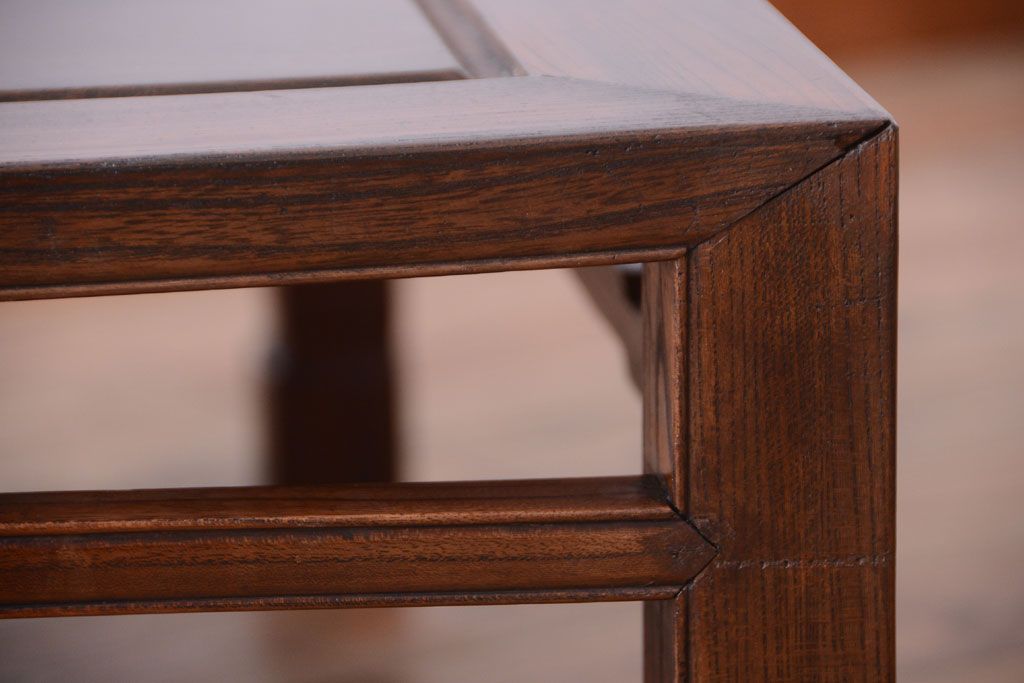 アンティーク雑貨　古民具・骨董　明治〜大正期　天板一枚板!総欅材の大ぶりな座卓