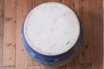 アンティーク雑貨　古民具・骨董　図変わり　染付　瀬戸火鉢