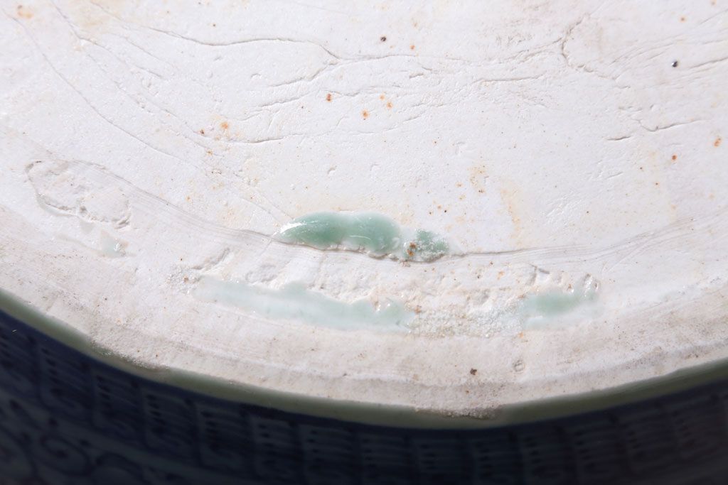 アンティーク雑貨　古民具・骨董　図変わり　染付　瀬戸火鉢