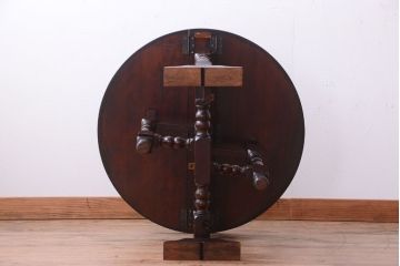 中古　松本民芸家具　13型　T.F　バタフライ卓(エクステンションテーブル)(2)