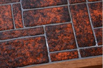 ヴィンテージ家具　北欧ビンテージ　タイル天板がお洒落なネストテーブル