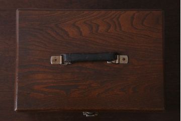 アンティーク雑貨　和製アンティーク　古い木製の小物収納箱(薬箱・木箱)(1)