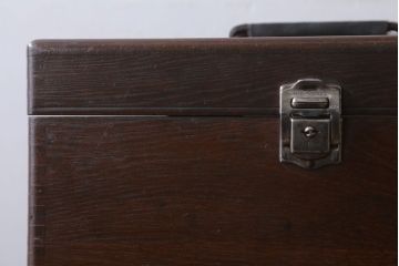 アンティーク雑貨　和製アンティーク　古い木製の小物収納箱(薬箱・木箱)(1)