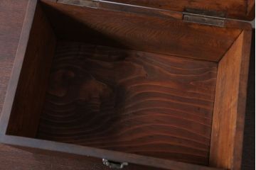 アンティーク雑貨　和製アンティーク　古い木製の小物収納箱(薬箱・木箱)(1)